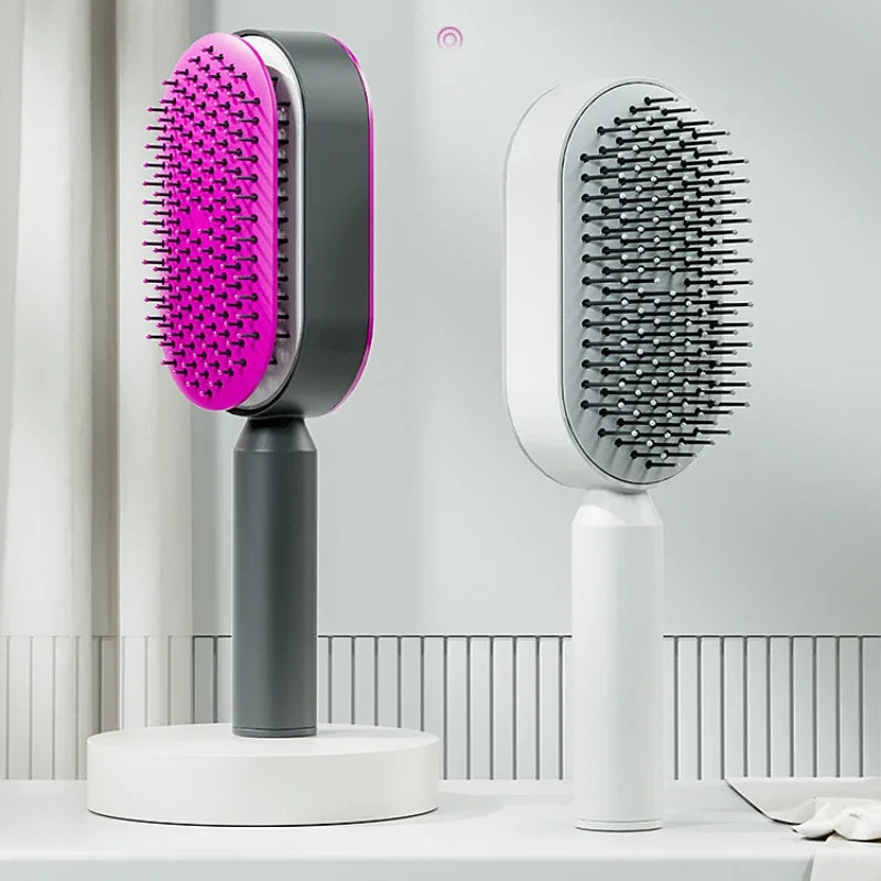 Self-cleaning hairbrush | Effortless with just one click