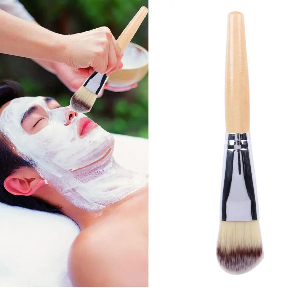 "Flat Soft Hair Face Mask Brush: for Facial Cleansing and Makeup Application"