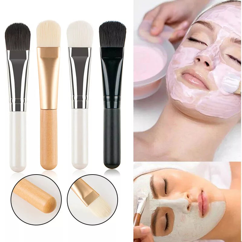 "Flat Soft Hair Face Mask Brush: Facial Cleansing and Makeup Application Tool"