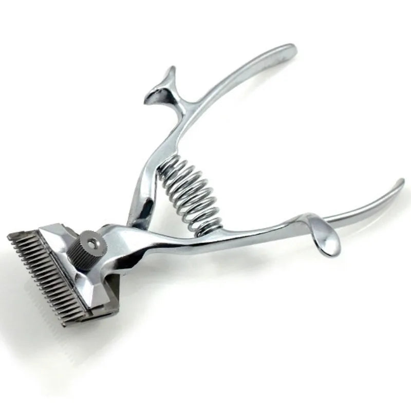 "Portable Hand Manual Hair Clippers: Stainless Steel Barber Scissor Tool for Men's Hair Care"