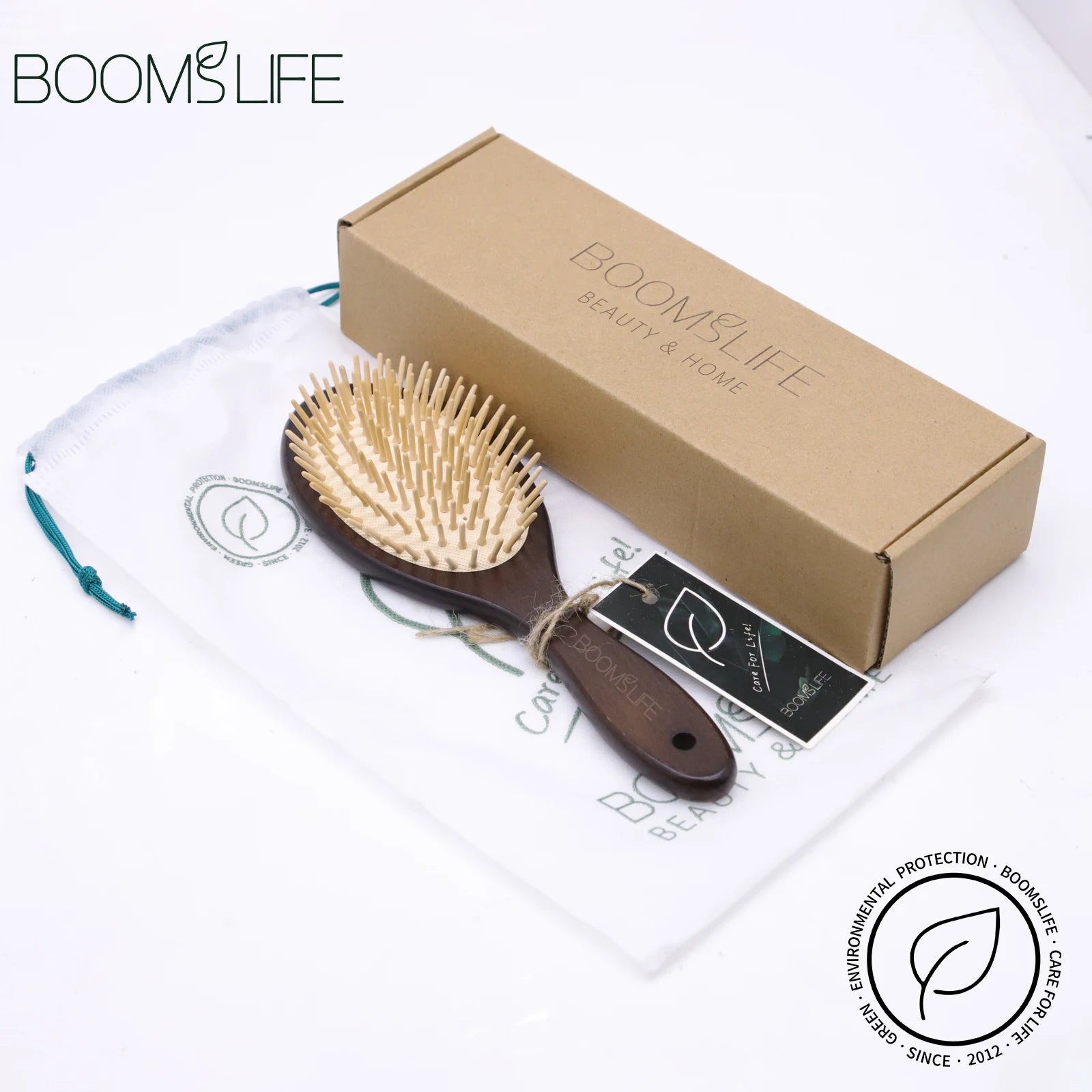 "Detangling Airbag Hair Brush for Women: Scalp Massage, Wood Comb for Hair Care"