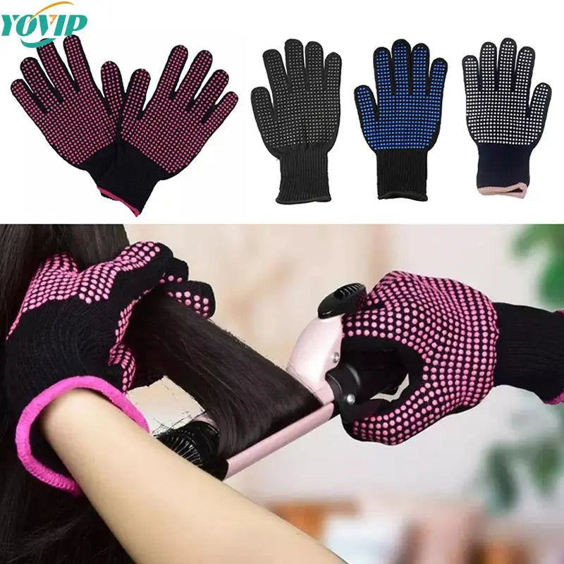 "1Pc Heat-Resistant Styling Glove: Hair Care Essential for Straightening, Curling, and Perming"