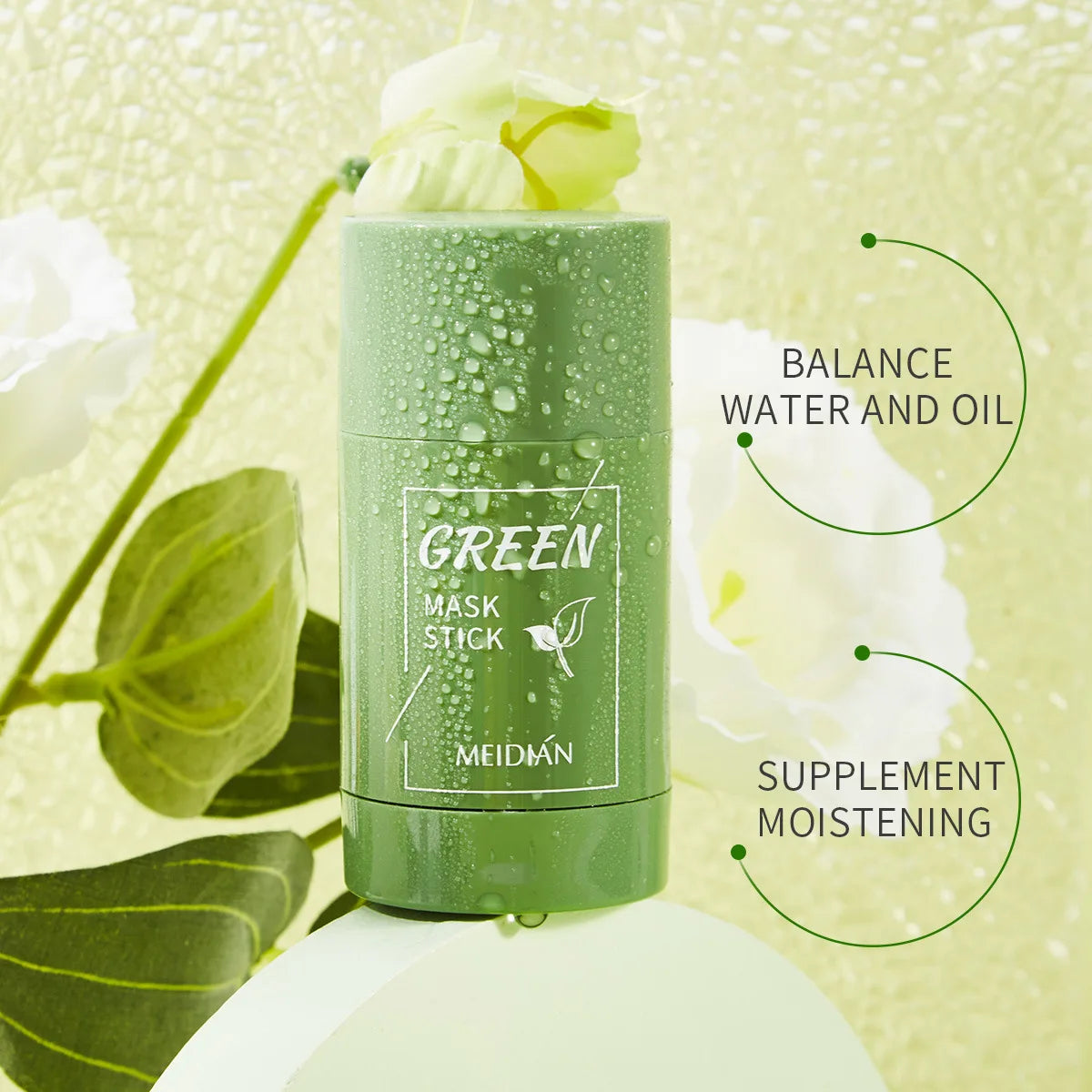 "40g Green Tea Deep Cleansing Facial Mask Stick: Pore Cleaner for Purifying Skin Care"