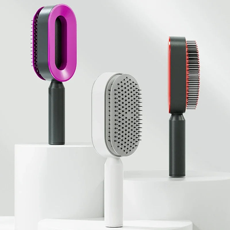 Self-cleaning hairbrush | Effortless with just one click