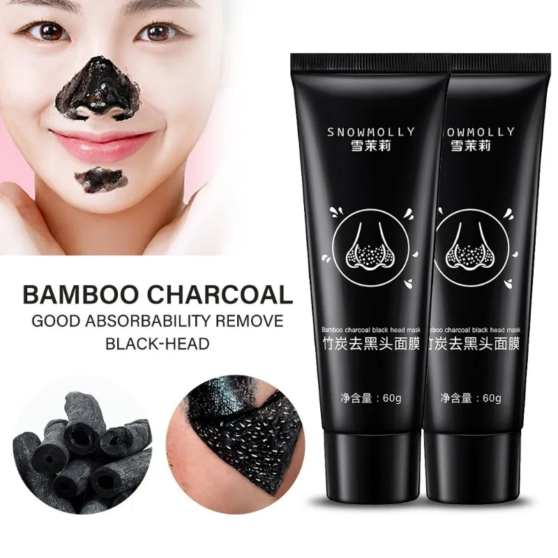 "Blackhead Removal Peel-Off Mask: Oil-Control Bamboo Charcoal for Skin Beauty Care"