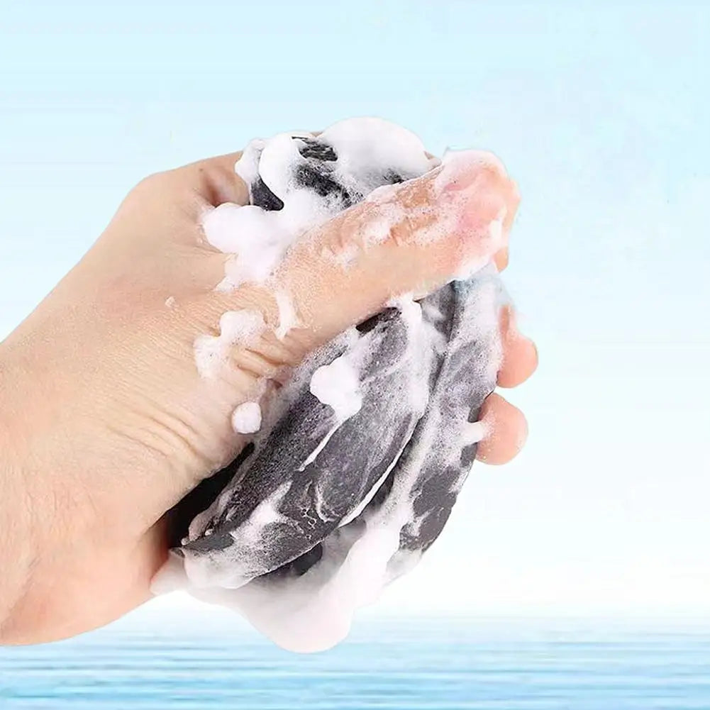 "Bamboo Charcoal Facial Puff: Deep Cleansing Sponge"