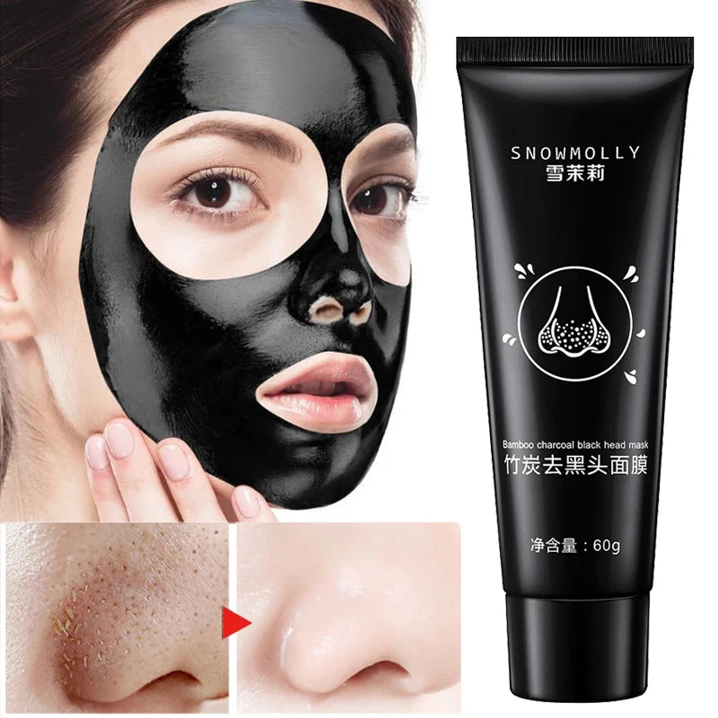 "Blackhead Removal Peel-Off Mask: Oil-Control Bamboo Charcoal for Skin Beauty Care"