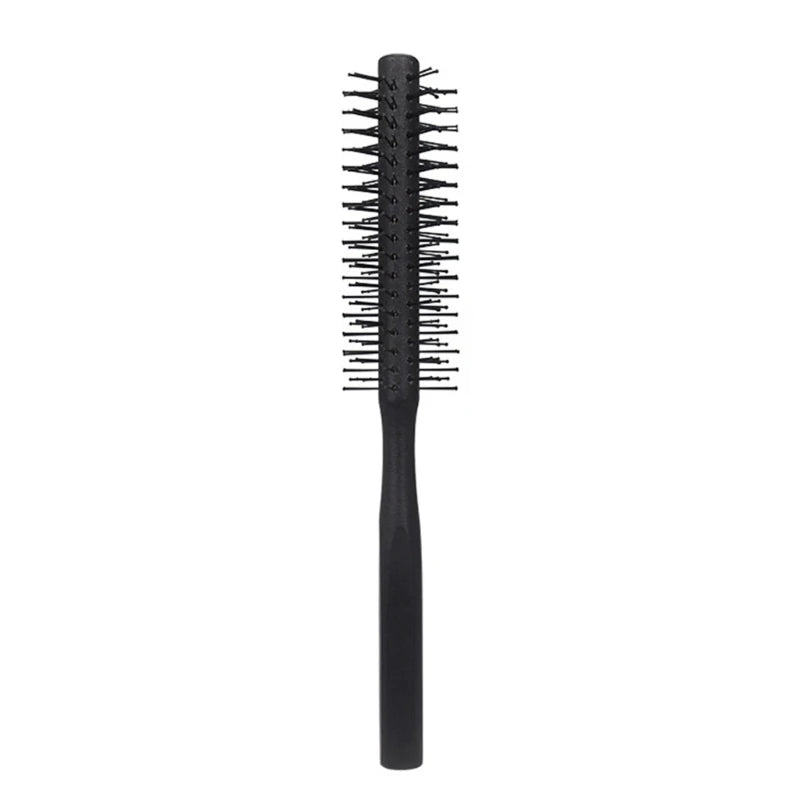 "Salon Styling Round Hair Brush: Barrel Comb for Blowing, Curling, and Makeup"