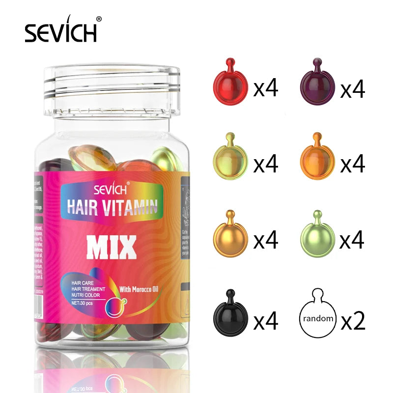 "Sevich Hair Vitamin Capsule: Repair and Nourish Hair with Keratin Complex Serum"