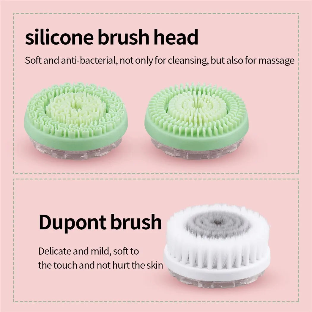 "CkeyiN 3 in 1 Electric Ultrasonic Facial Cleaner: Deep Cleansing Brush for Acne, Pore, and Blackhead Removal"