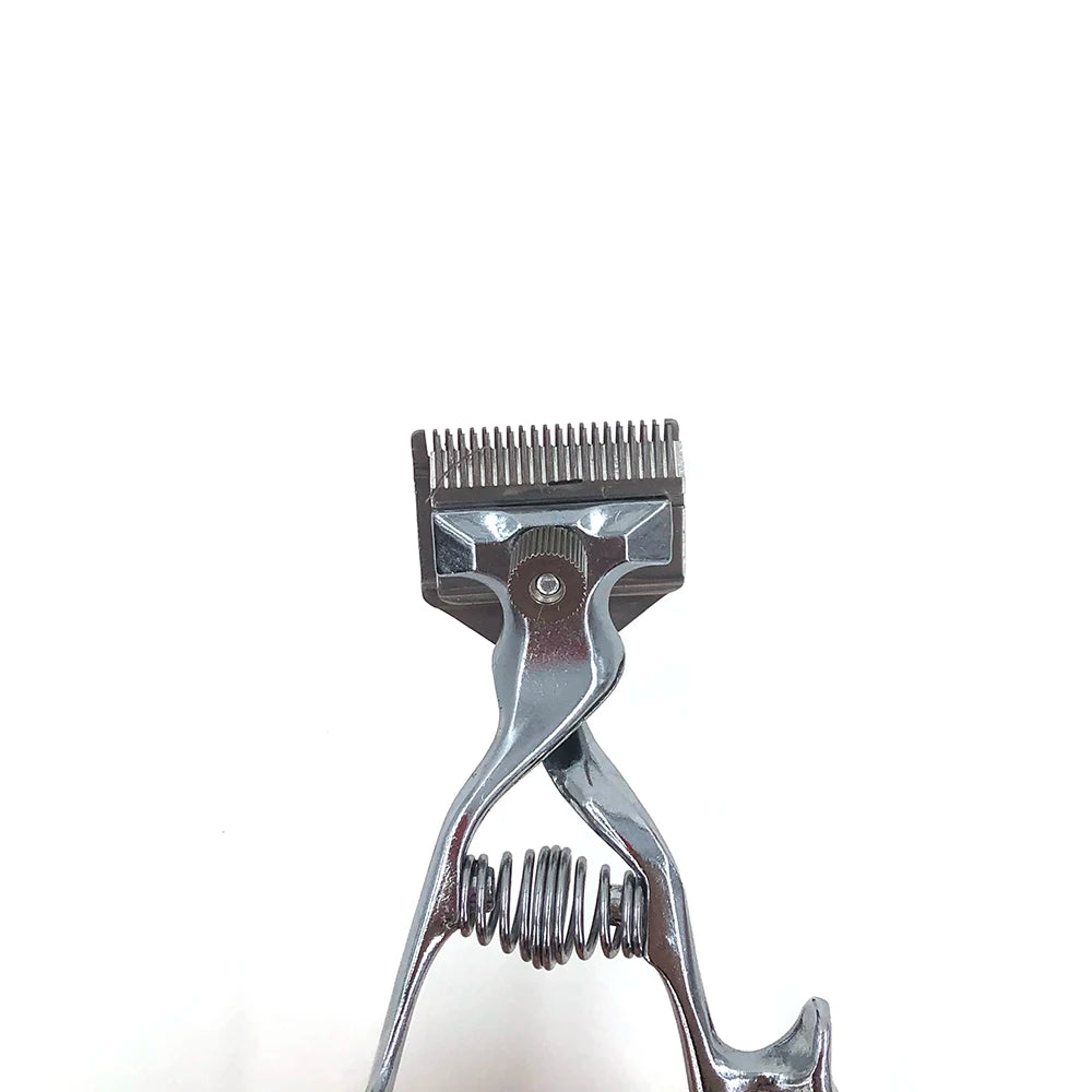 "Portable Hand Manual Hair Clippers: Stainless Steel Barber Scissor Tool for Men's Hair Care"