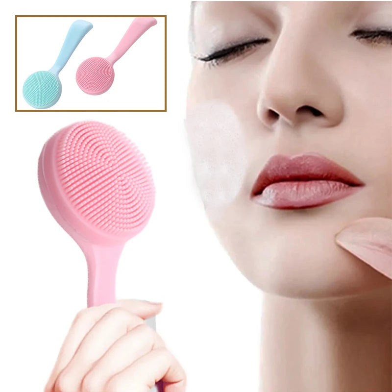 "Silicone Facial Cleansing Brush: Soft Massage for Deep Skin Care Cleanse"