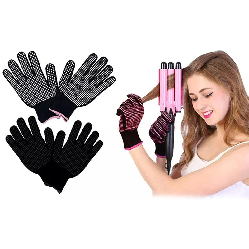 "1Pc Heat-Resistant Styling Glove: Hair Care Essential for Straightening, Curling, and Perming"